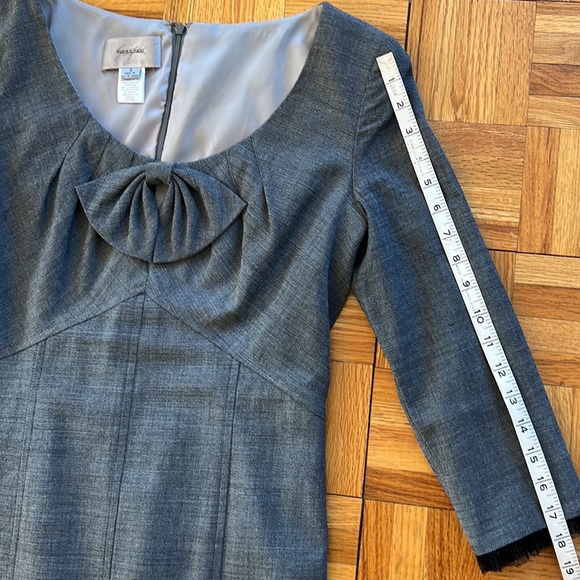 Sunny Choi Grey Fitted Wool Dress Sz 6 EUC - Picture 14 of 14